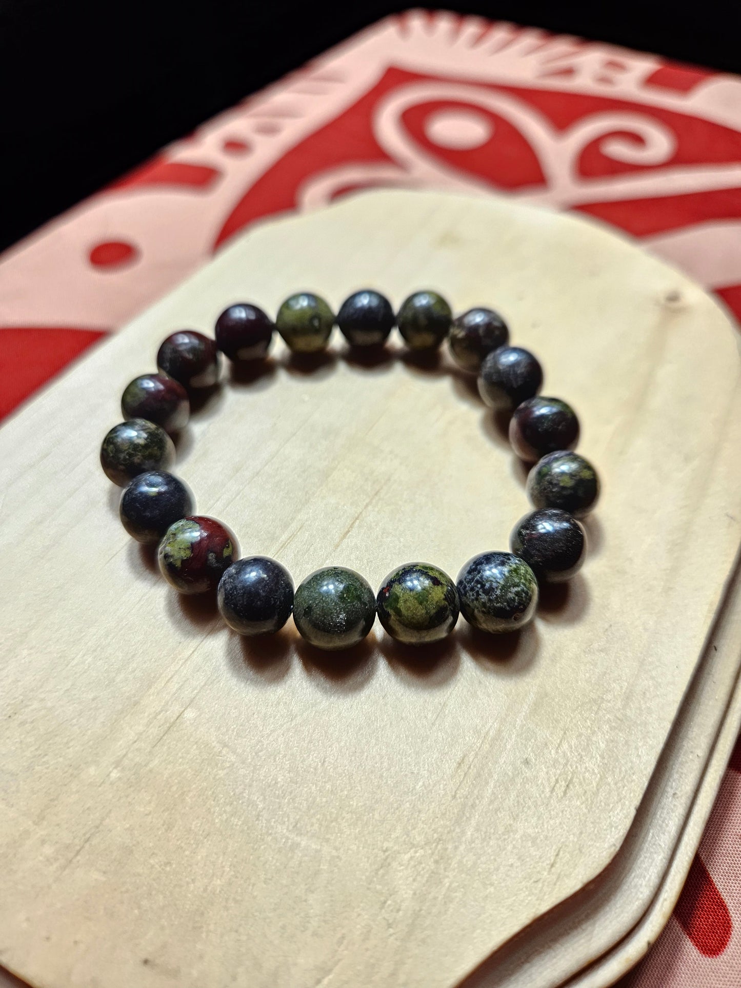 Dragon's Blood Crystal Beaded Bracelet