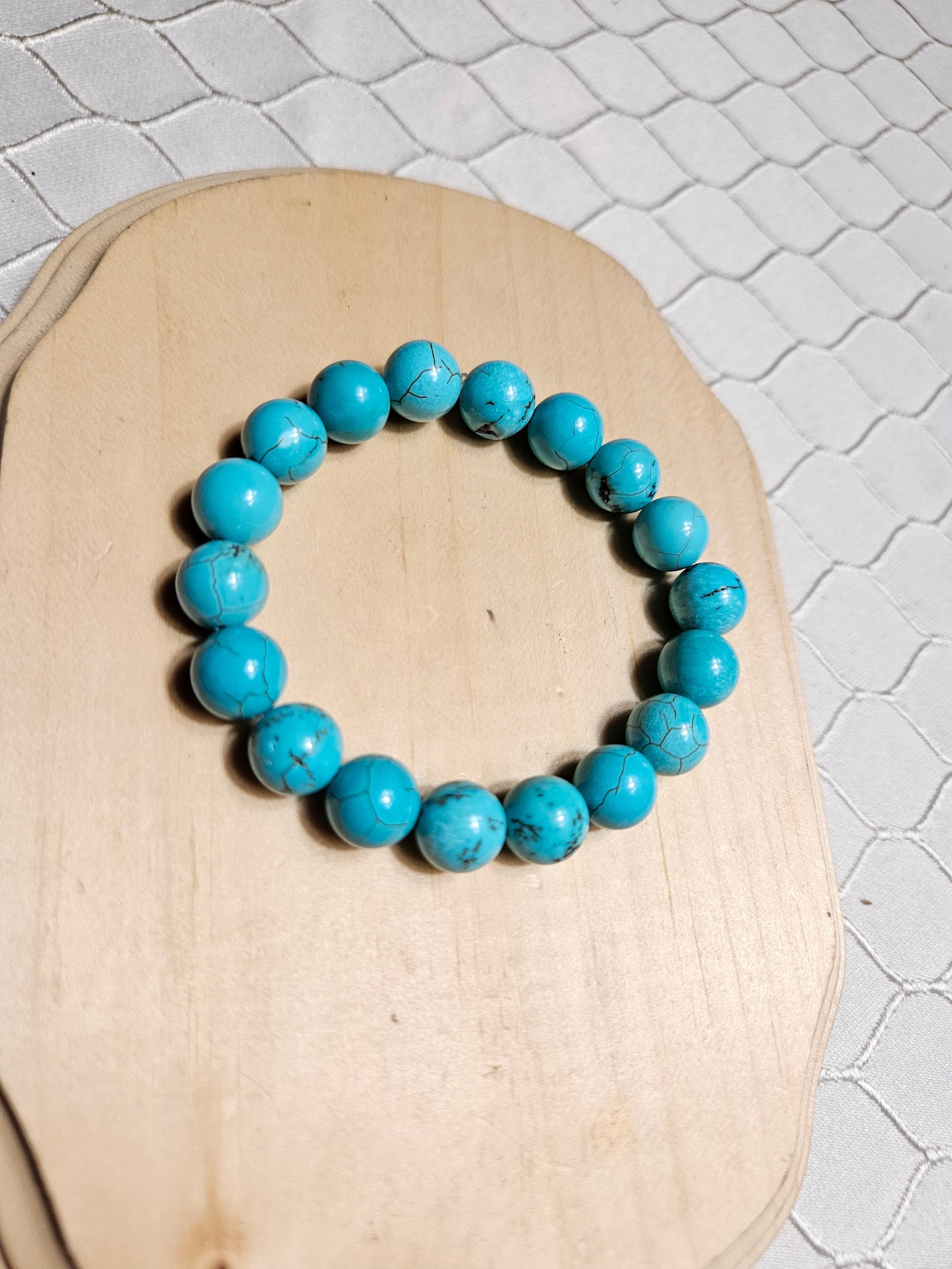Turquoise Crystal Beaded Bracelet