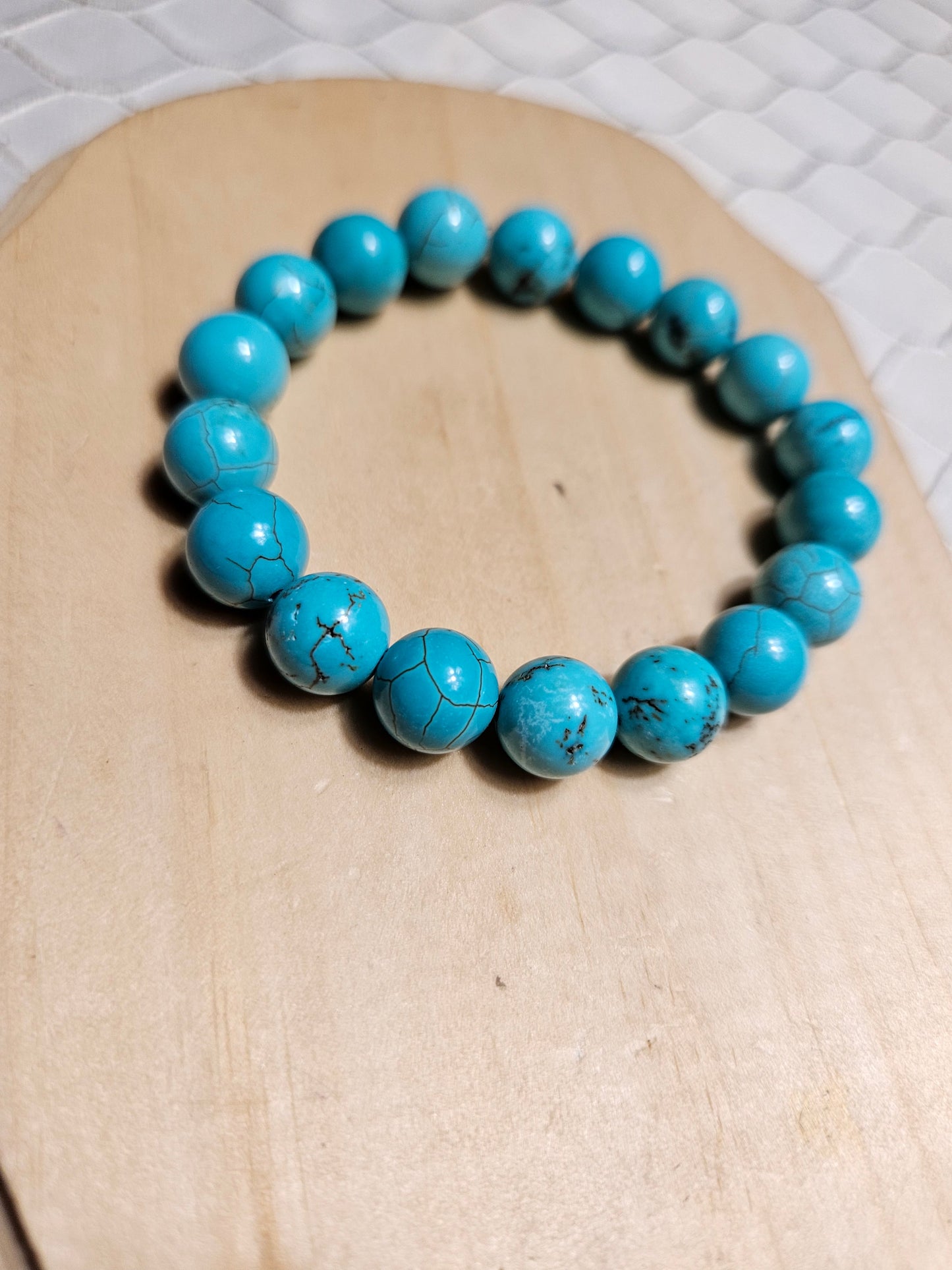 Turquoise Crystal Beaded Bracelet
