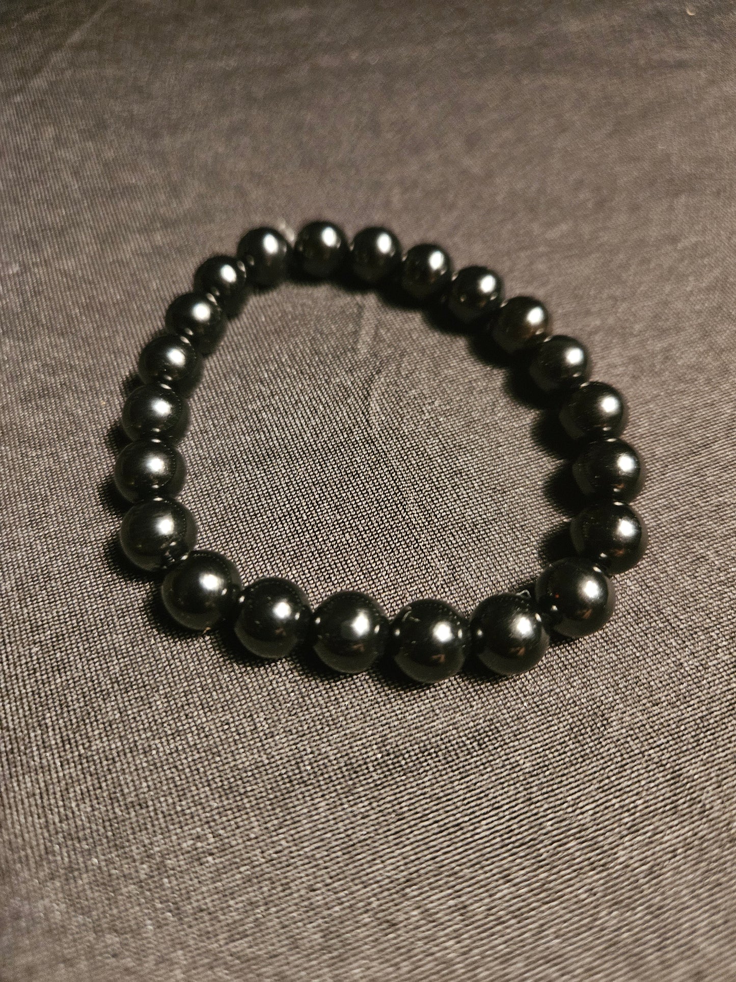 Black Onyx Crystal Beaded Bracelet