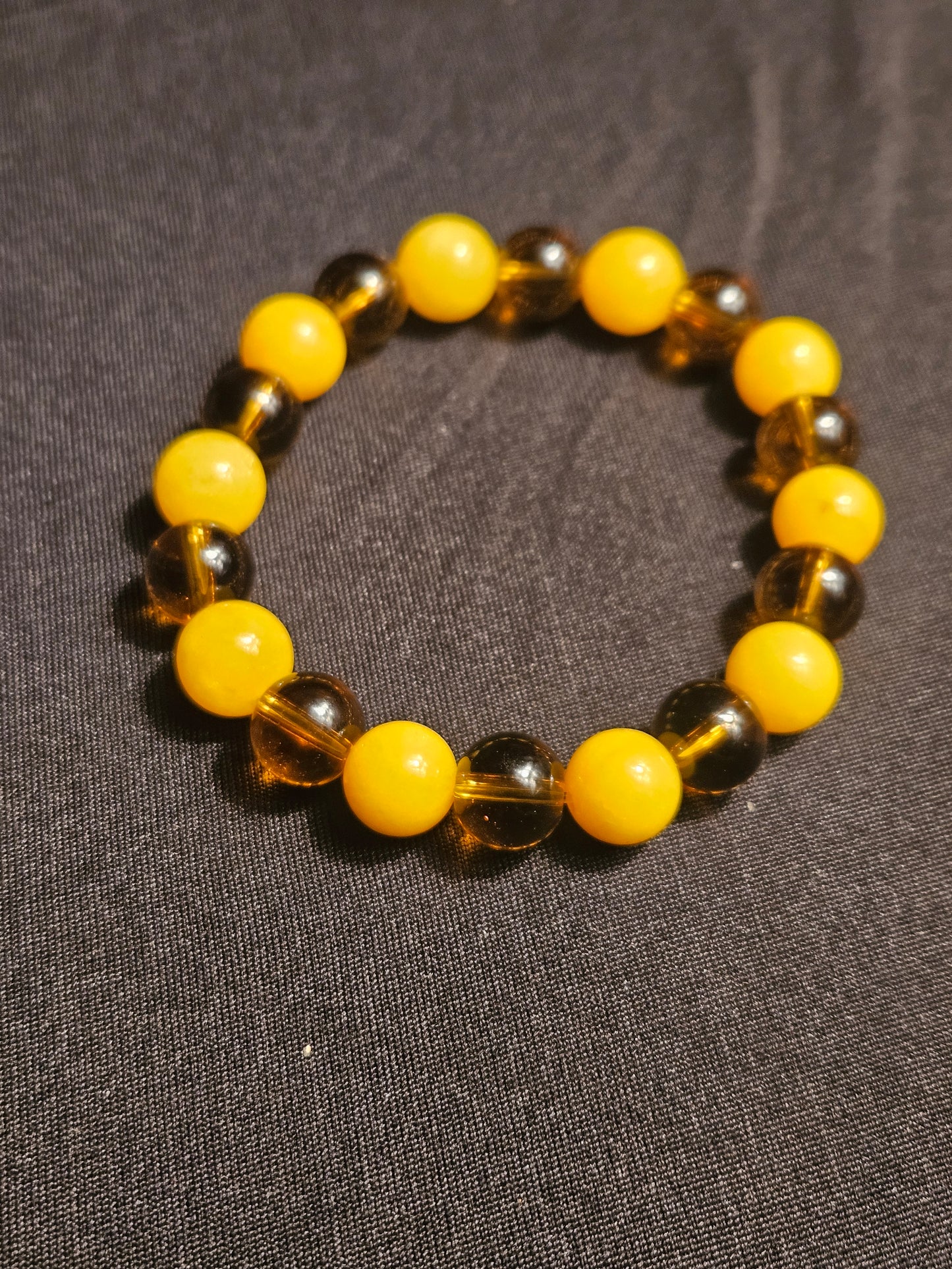 Amber & Honey Jade Bracelet