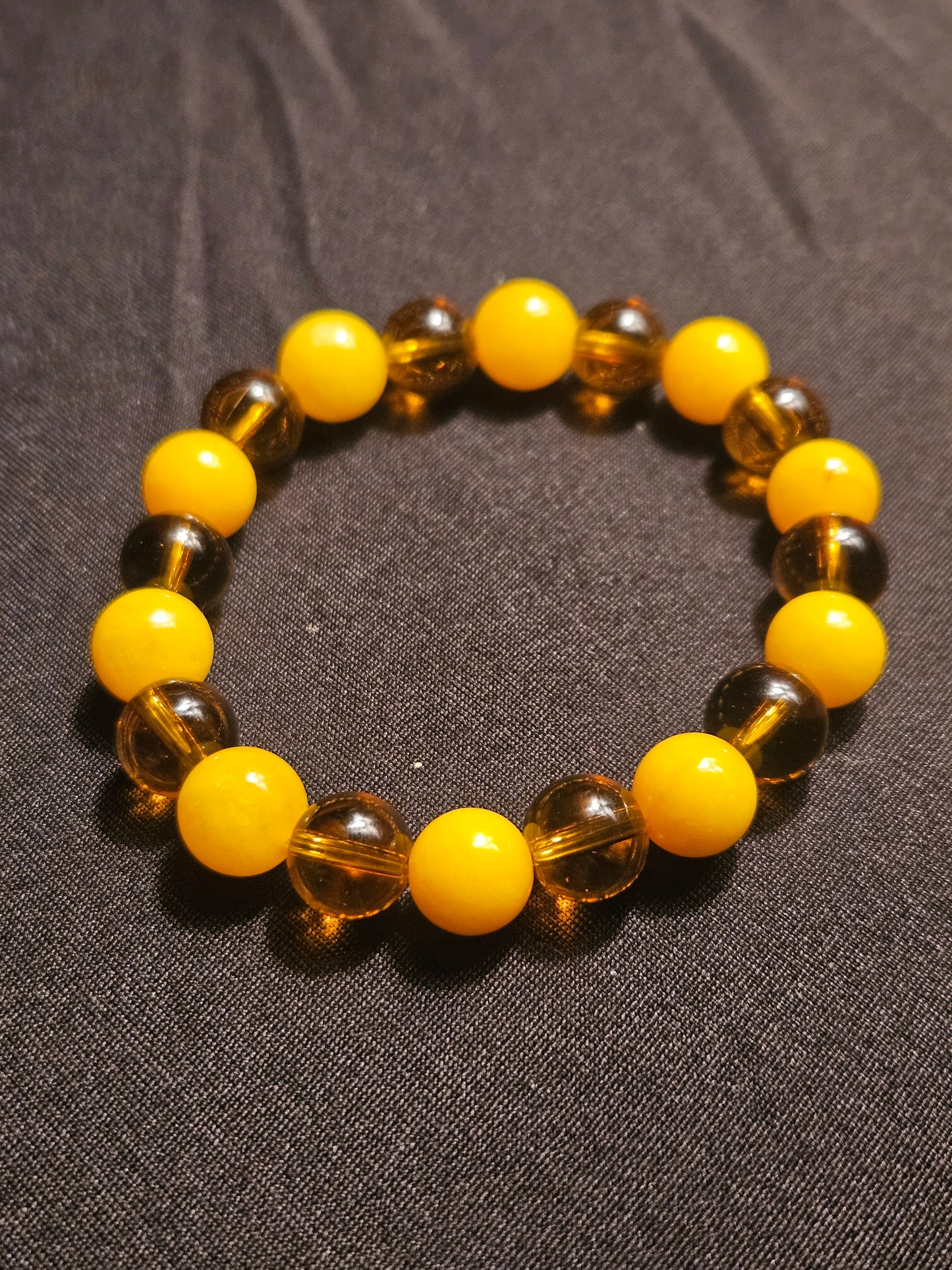 Amber & Honey Jade Bracelet