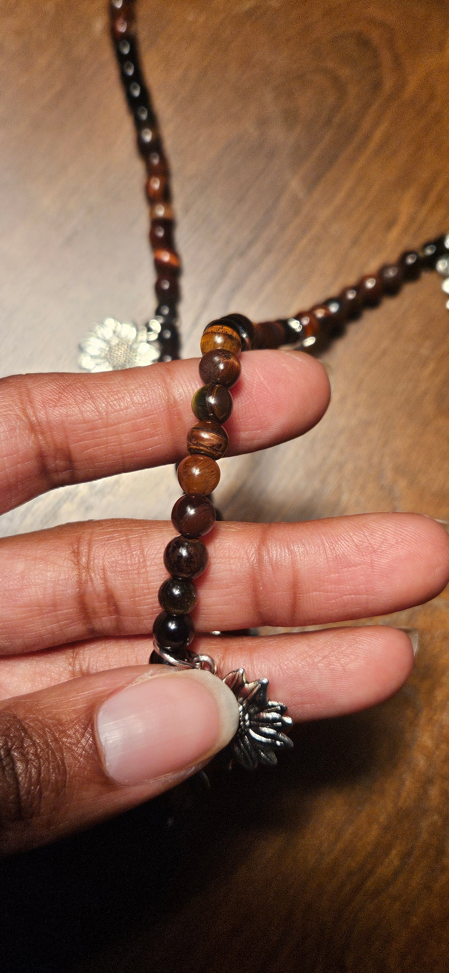 Red Tiger's Eye Sunflower HeadWrap Jewelry