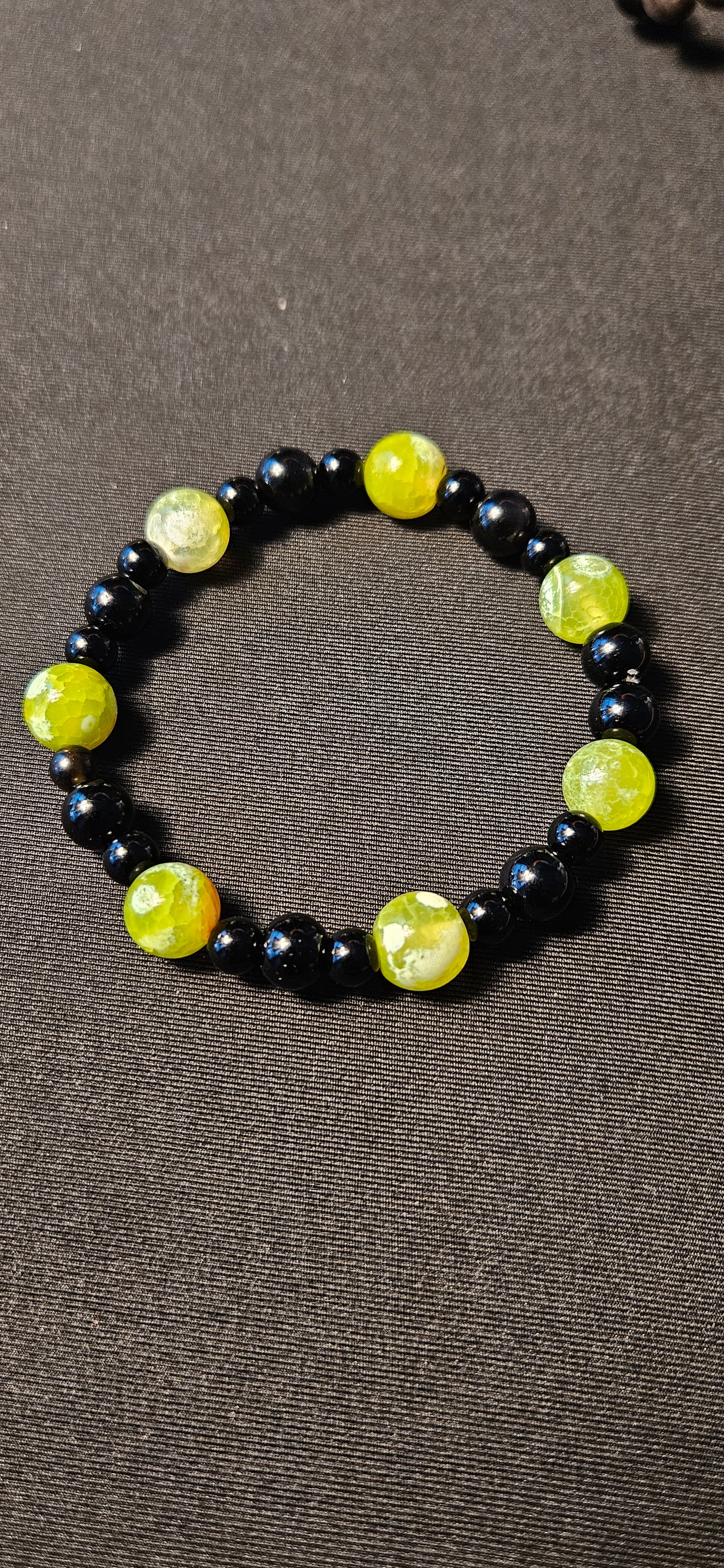 Green Fire Agate & Obsidian