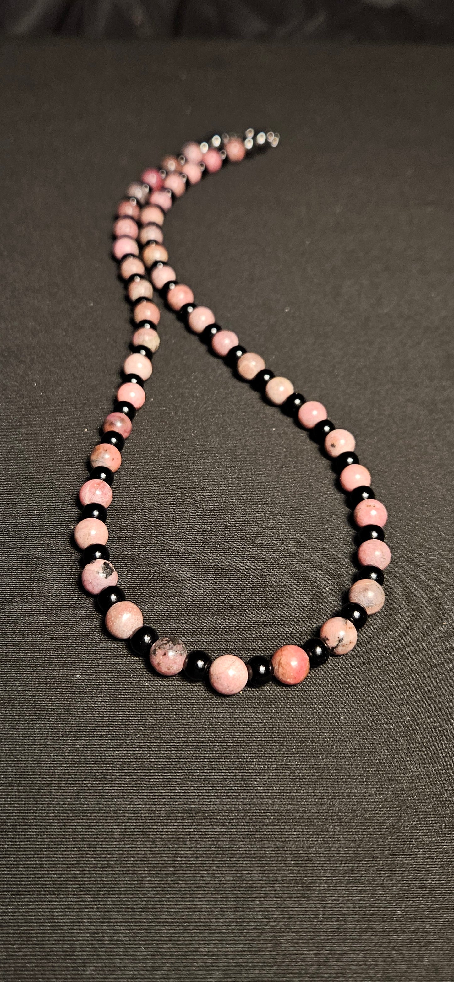 Rhodonite & Black Obsidian Necklace