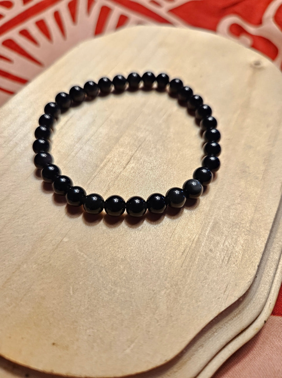 Black Obsidian Crystal Beaded Bracelet