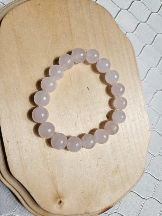 Rose Quartz Crystal Beaded Bracelet