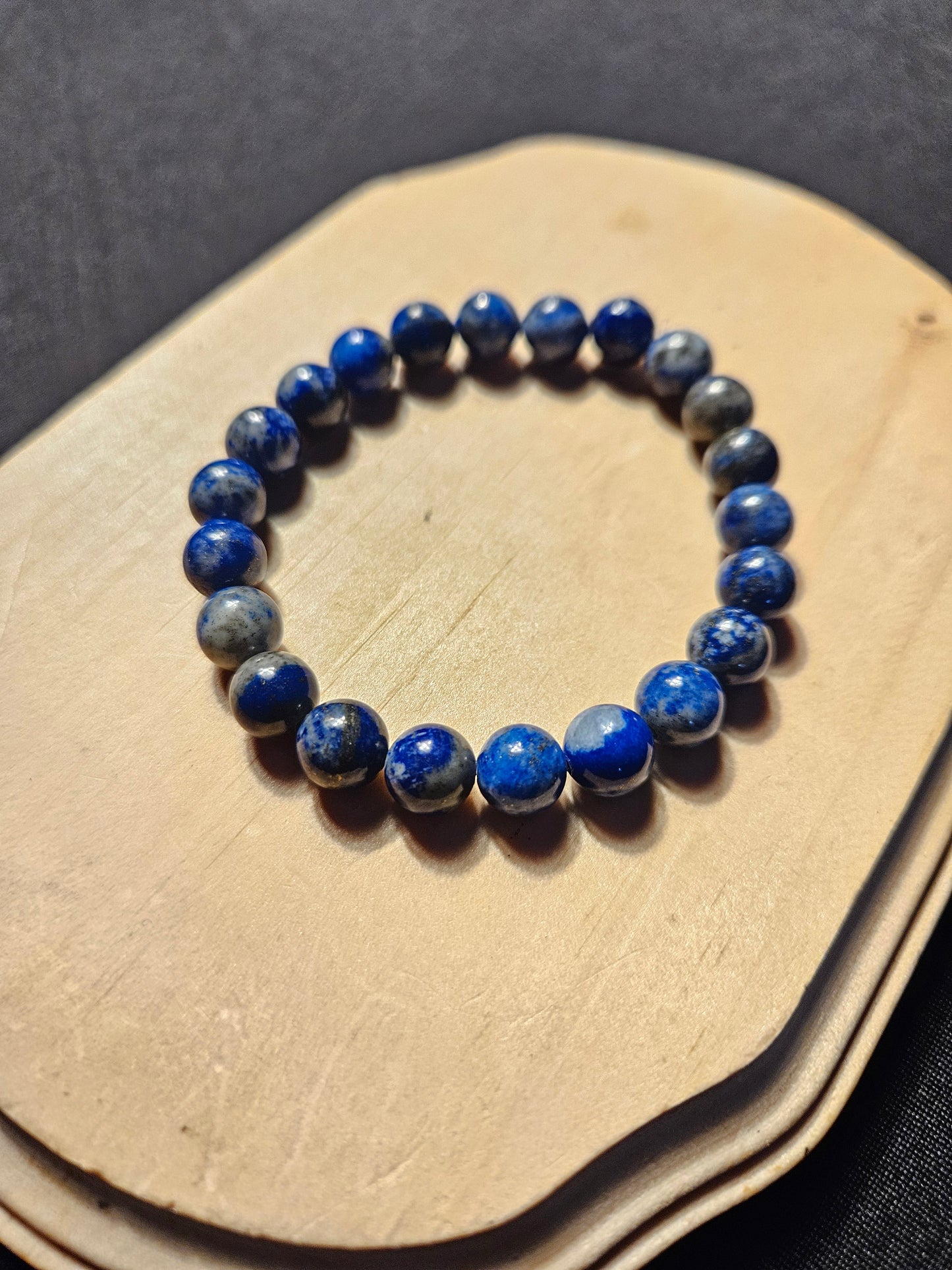 Lapis Lazuli Crystal Beaded Bracelet