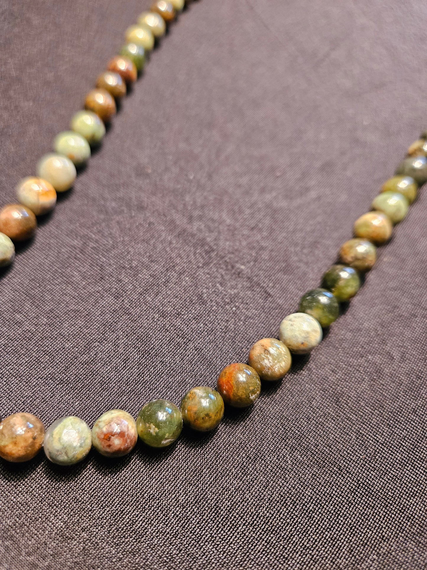Green Opal Crystal Beaded Necklace