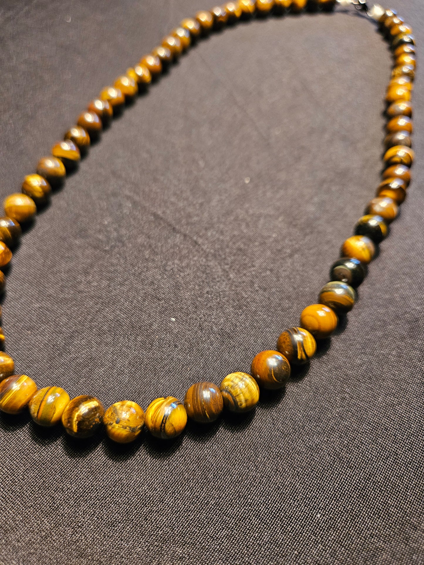 Tiger's Eye Crystal Beaded Necklace