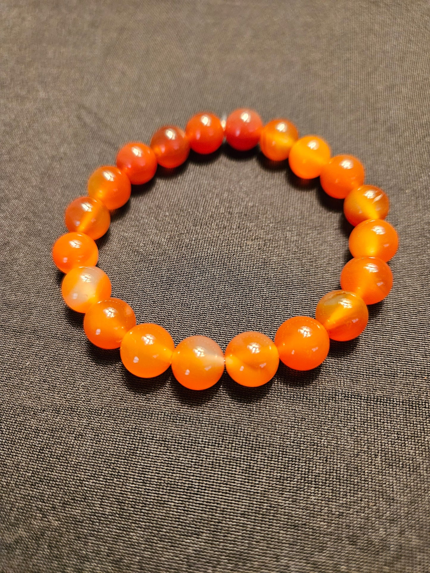 Carnelian Crystal Beaded Bracelet