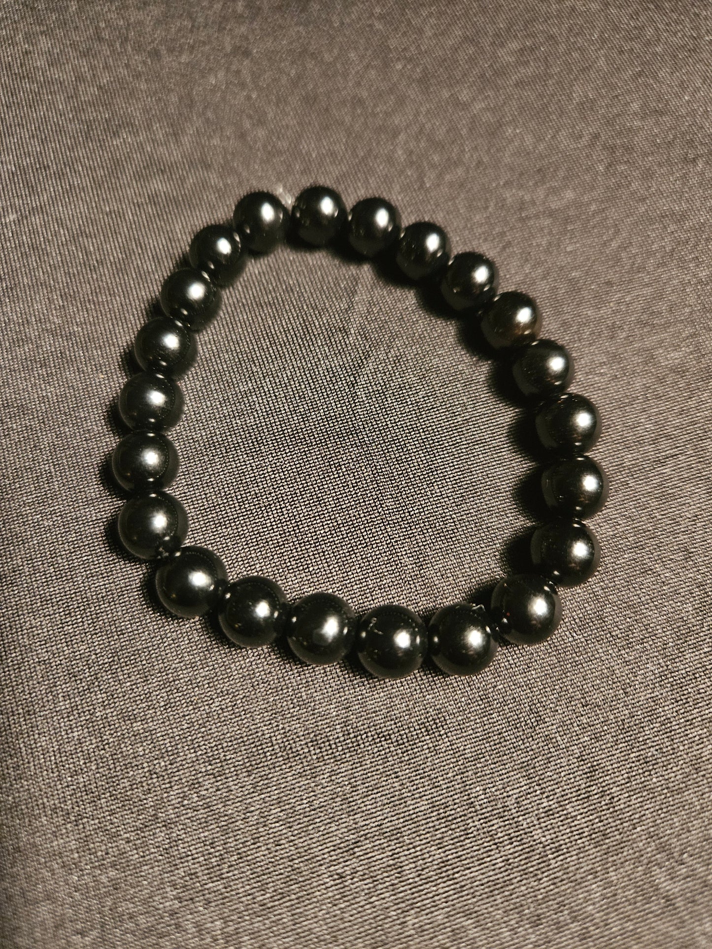 Black Onyx Crystal Beaded Bracelet