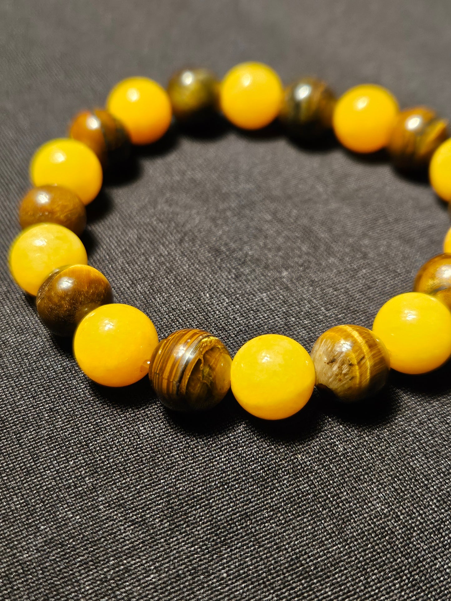 Tiger's eye and Honey Jade