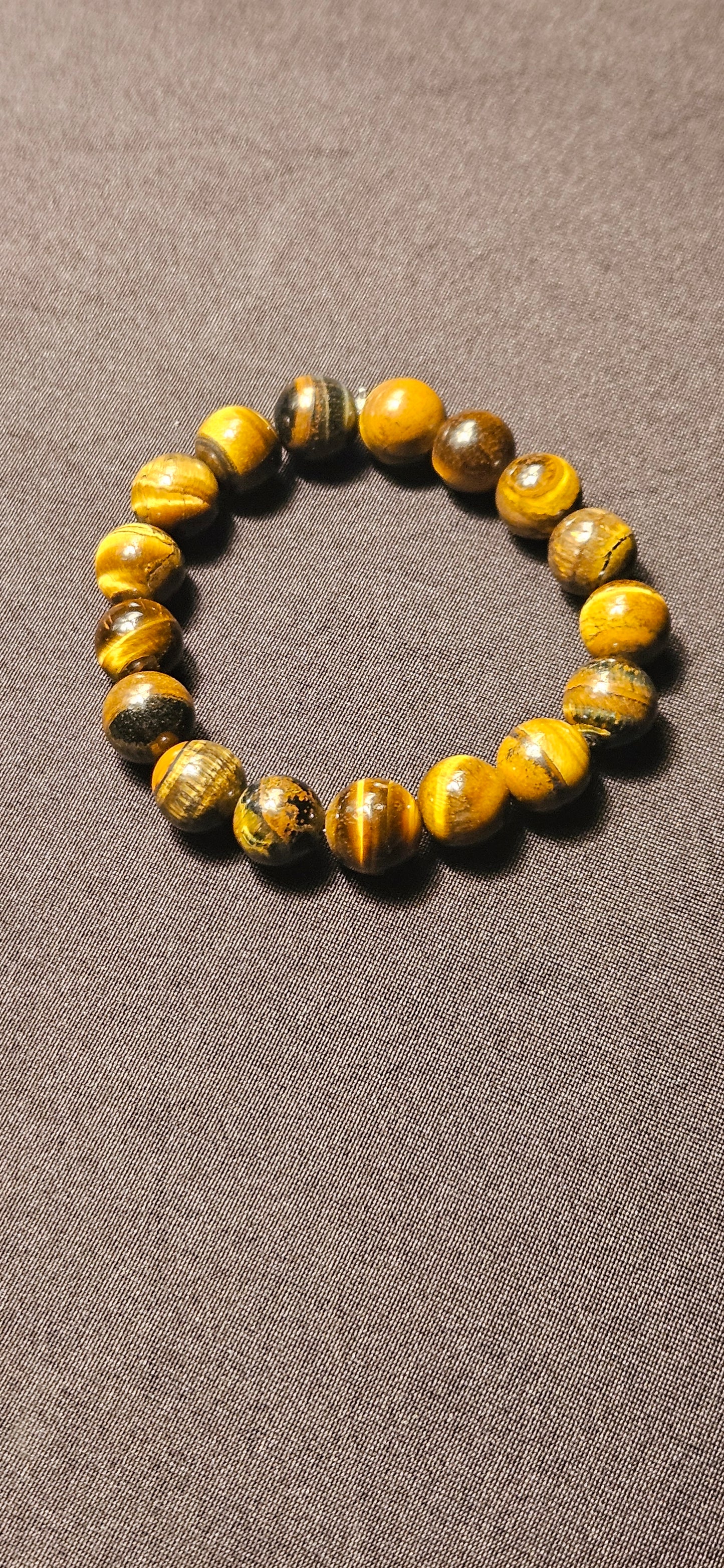 Tiger's Eye Crystal Beaded Bracelet