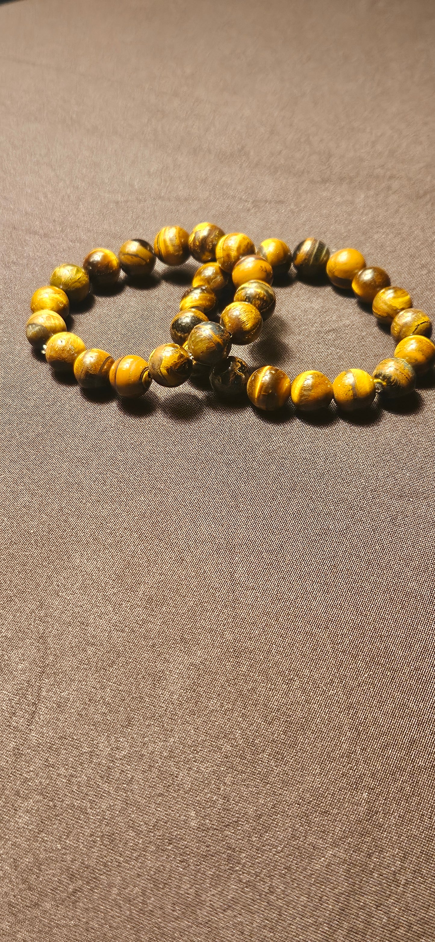 Tiger's Eye Crystal Beaded Bracelet
