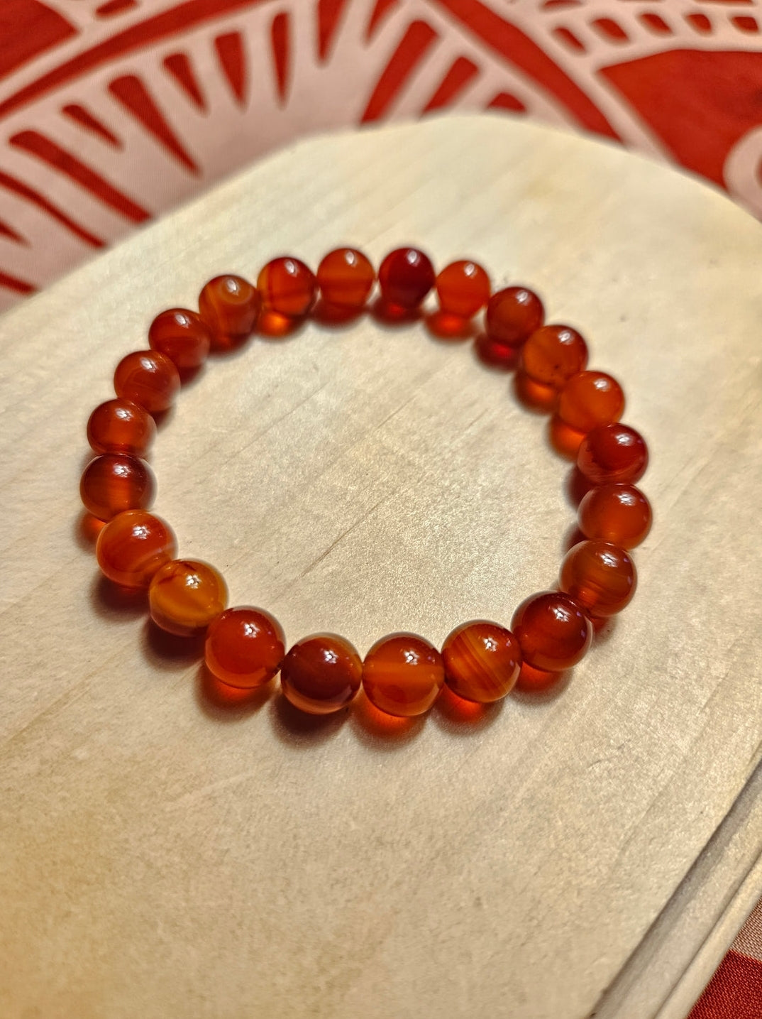 Red Onyx Beaded Bracelet