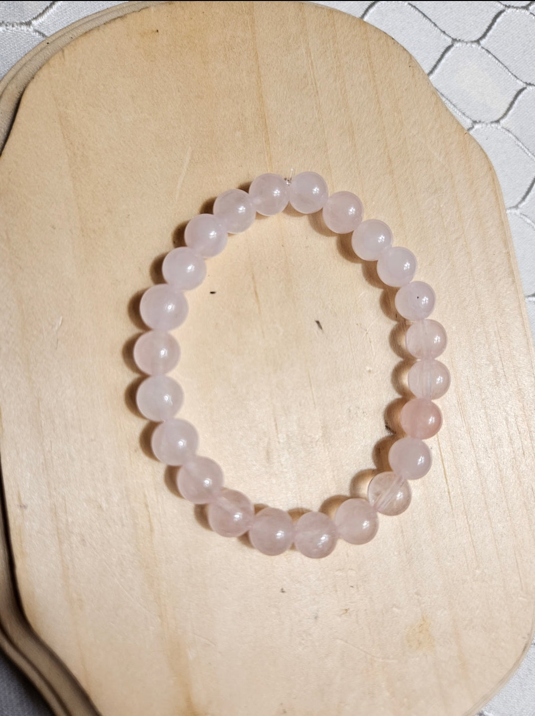 Rose Quartz Crystal Beaded Bracelet