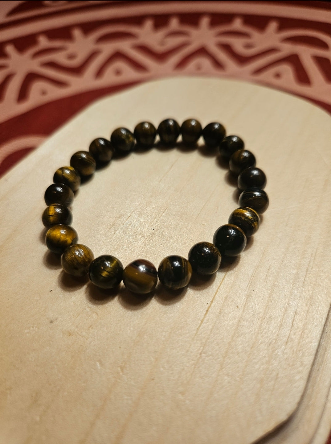 Tiger's Eye Crystal Beaded Bracelet